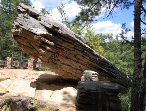 Balanced Rock at Trough Creek State Park. Photo by Ed Stoddard.